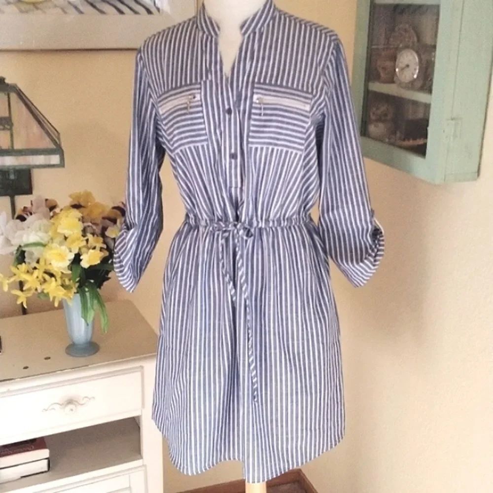 Mlle Gabrielle Striped Cotton Dress